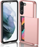 Galaxy S23 Plus Case with Card Holders Wallet Slide Slot Shockproof Slim Hard PC Case