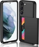 Galaxy S23 Plus Case with Card Holders Wallet Slide Slot Shockproof Slim Hard PC Case