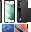 Galaxy S23 Plus Case with Card Holders Wallet Slide Slot Shockproof Slim Hard PC Case