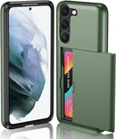 Galaxy S23 Plus Case with Card Holders Wallet Slide Slot Shockproof Slim Hard PC Case