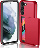 Galaxy S23 Plus Case with Card Holders Wallet Slide Slot Shockproof Slim Hard PC Case
