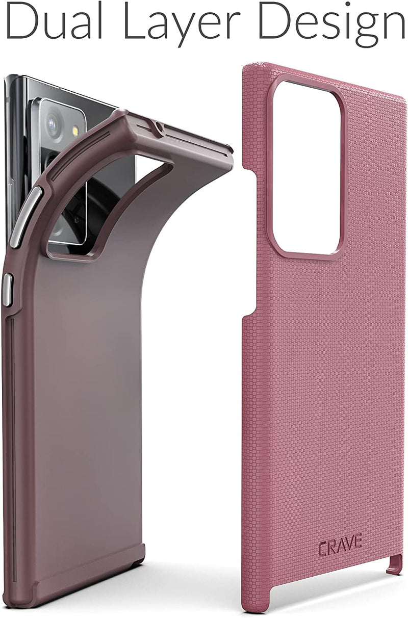 Crave Dual Guard for Galaxy Note 20 Ultra Case, Shockproof Protection - Berry - Gorilla Cases