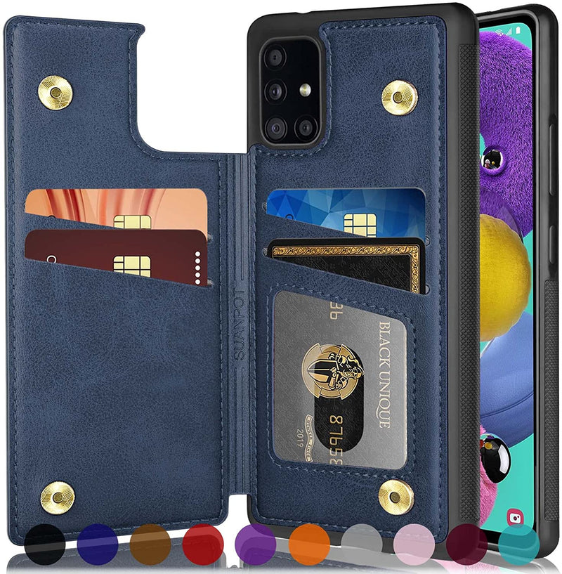 Galaxy A71 5G Credit Card Leather Wallet case - Gorilla Cases