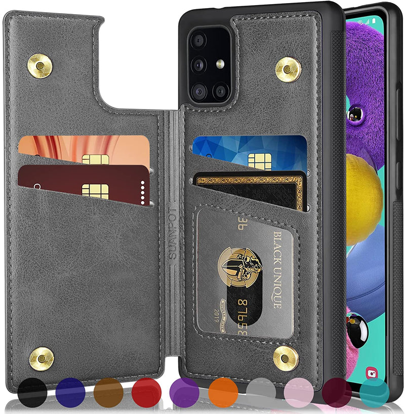 Galaxy A71 5G Credit Card Leather Wallet case - Gorilla Cases