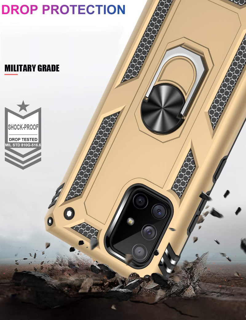 Galaxy A71 Case Military Grade Magnetic Ring Kickstand Case - Gorilla Cases