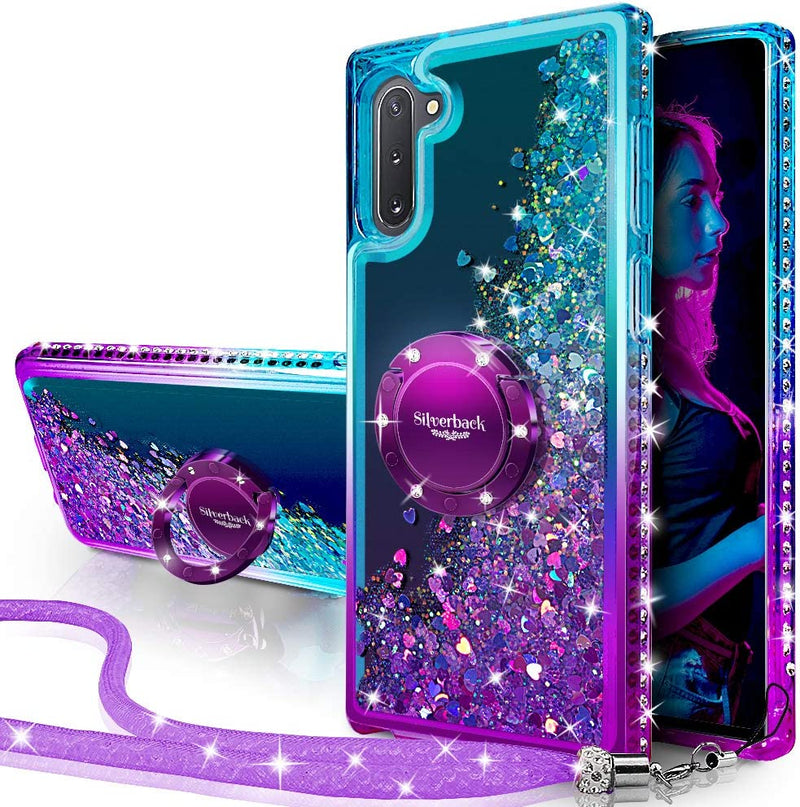 Galaxy Note 10 Plus Case Moving Liquid Holographic Glitter Case - Purple - Gorilla Cases