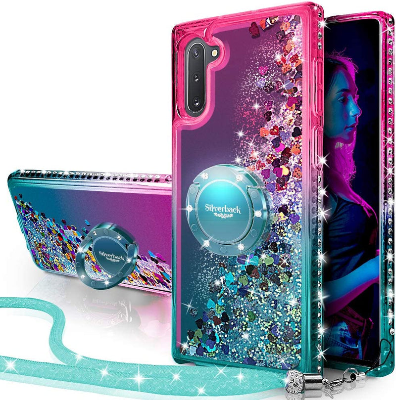 Galaxy Note 10 Plus Case Moving Liquid Holographic Glitter Case - Purple - Gorilla Cases