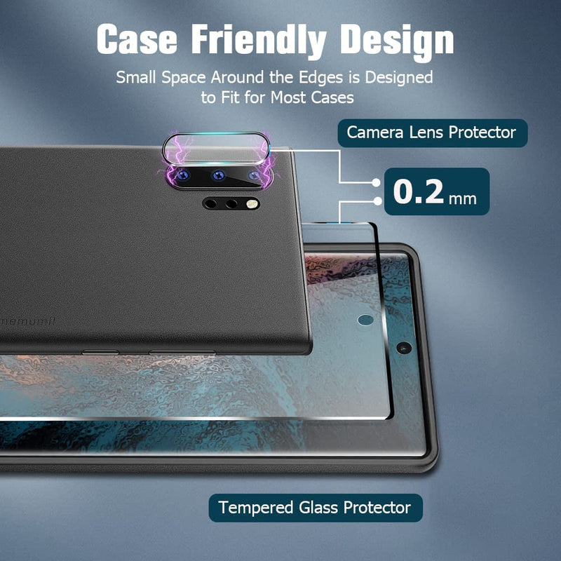 Galaxy Note 10 Plus Screen Protector,Contain 2Pack Camera Lens Protector - Gorilla Cases