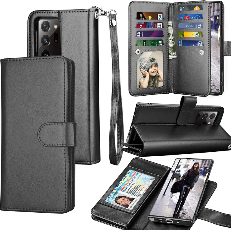 Galaxy Note 20 Ultra 5G Wallet Case Luxury Cash Credit Black - Gorilla Cases
