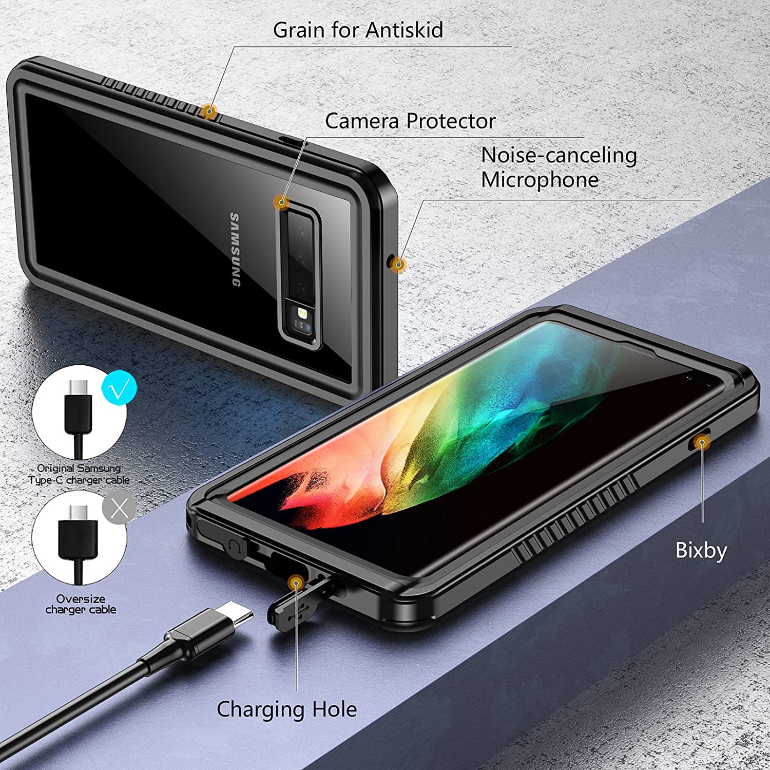 Galaxy S10 Plus Waterproof Case S10 Plus Waterproof Case