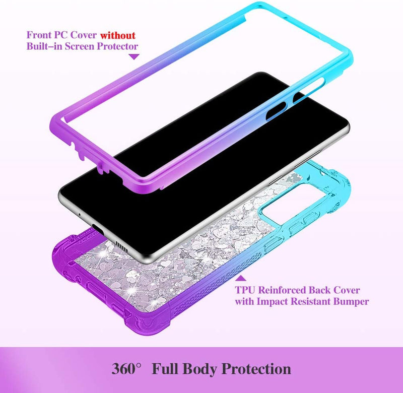 Galaxy S20 FE 5G Glitter Liquid Full Body Rugged Case - Gorilla Cases