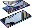 Galaxy S21 FE Case Magnetic Clear Double - Sided Tempered Glass Cover