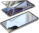 Galaxy S21 FE Case Magnetic Clear Double - Sided Tempered Glass Cover