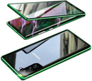Galaxy S21 FE Case Magnetic Clear Double - Sided Tempered Glass Cover