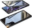 Galaxy S21 FE Case Magnetic Clear Double - Sided Tempered Glass Cover