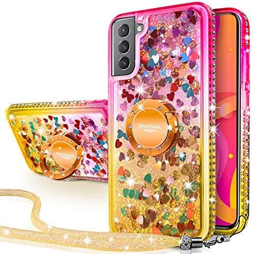 Galaxy S21 Plus Pink Glitter Case | S21+ Glitter Case for Women - GorillaCaseStore