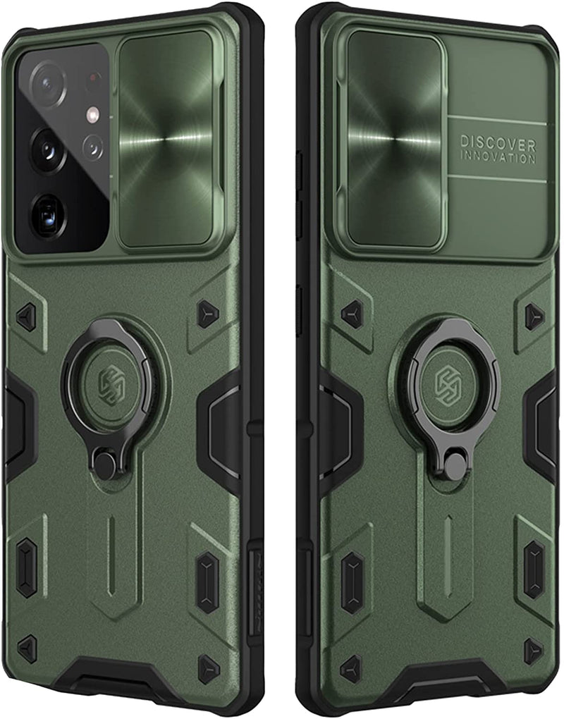 Galaxy S21 Ultra Case Camera Protection Protective Bumper Case - Green - Gorilla Cases