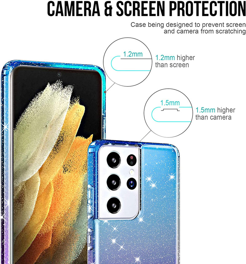 Galaxy S21 Ultra Glitter Bling Case for Women - Gorilla Cases