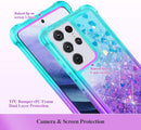 Galaxy S21 Ultra Glitter Full Body Rugged Liquid TPU Bumper Protective Girls Case