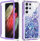 Galaxy S21 Ultra Glitter Liquid Sunflower Case For Women