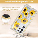 Galaxy S21 Ultra Glitter Liquid Sunflower Case For Women