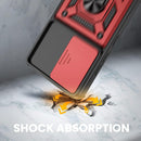 Galaxy S21 Ultra Kickstand Ring Car Case with Slide Camera Cover