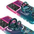 Galaxy S21 Ultra Pink Diamond Glitter Ring Case
