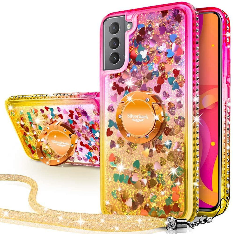 Galaxy S21 Ultra Pink Diamond Glitter Ring Case - Gorilla Cases
