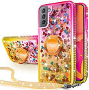 Galaxy S21 Ultra Pink Diamond Glitter Ring Case