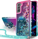 Galaxy S21 Ultra Pink Diamond Glitter Ring Case