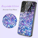 Galaxy S22 Glitter Sparkle Bling Liquid Quicksand Case for Women