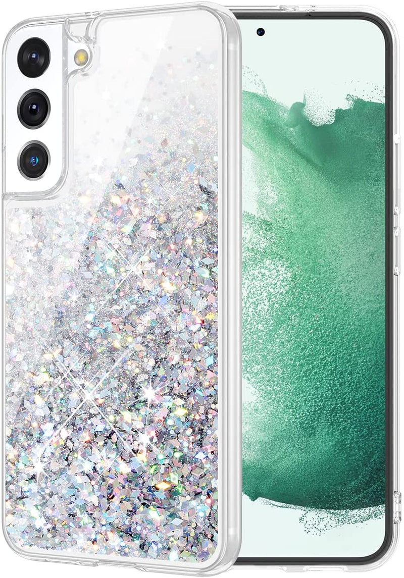 Galaxy S22 Glitter Sparkle Bling Liquid Quicksand Case for Women - Gorilla Cases