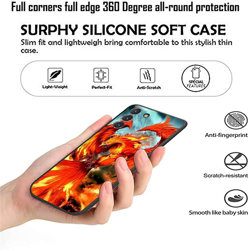 Galaxy S22 Ultra Cool Soft Silicone Phoenix Case - Gorilla Cases