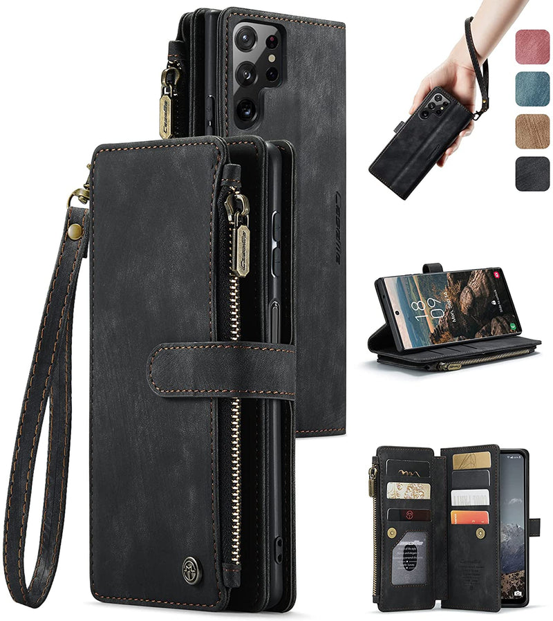 Galaxy S22 Ultra Leather Wallet Card Case - Gorilla Cases