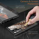 Galaxy S22 Ultra Leopard Print for Women Girls Dual Layer Protection Case
