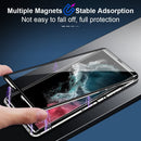 Galaxy S22 Ultra Magnetic Thin Metal Frame Tempered Glass Case