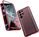 Galaxy S22 Ultra Magnetic Thin Metal Frame Tempered Glass Case