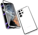 Galaxy S22 Ultra Magnetic Thin Metal Frame Tempered Glass Case