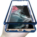 Galaxy S22 Ultra Magnetic Thin Metal Frame Tempered Glass Case
