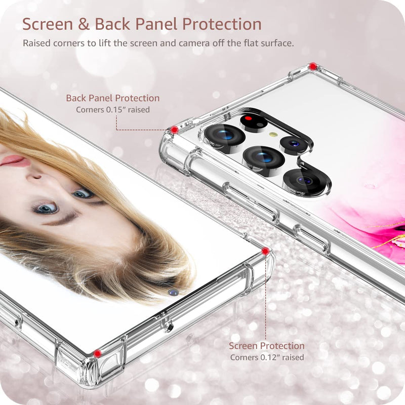 Galaxy S22 Ultra Marble Pattern Cute Case for Women Girls - Gorilla Cases