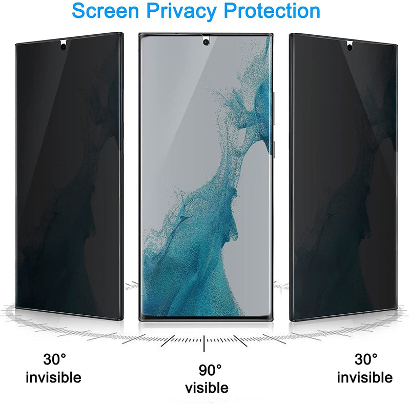 Galaxy S22 Ultra Privacy Screen Protector | Fingerprint Works (2 Pack) - Gorilla Cases