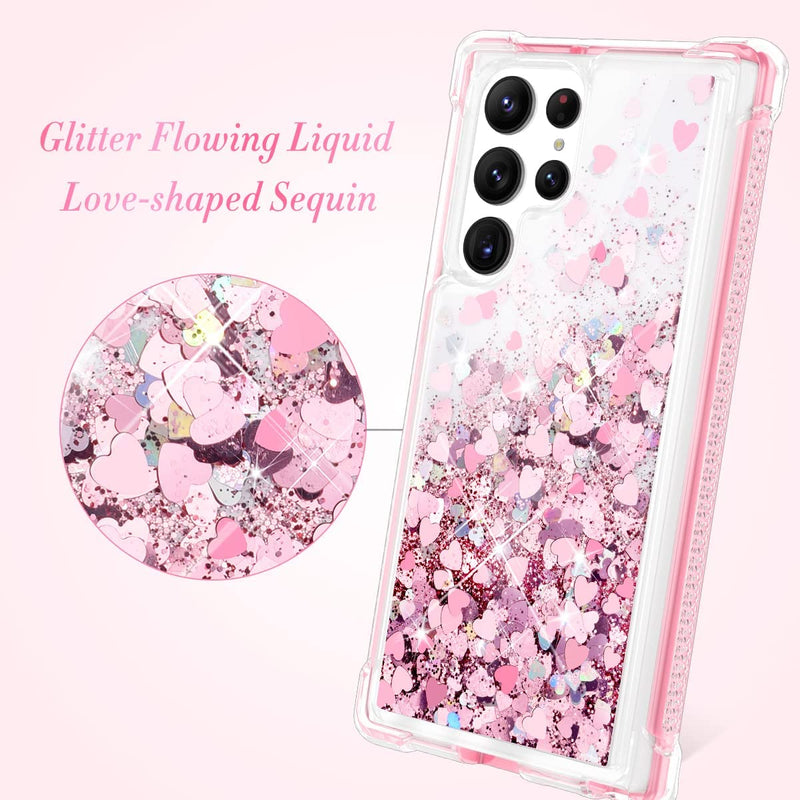Galaxy S22 Ultra Women Girls Glitter Bling Sparkle Liquid Case - Gorilla Cases