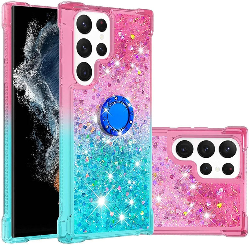 Galaxy S23 Plus Gradient Quicksand Glitter Bling Case - Gorilla Cases