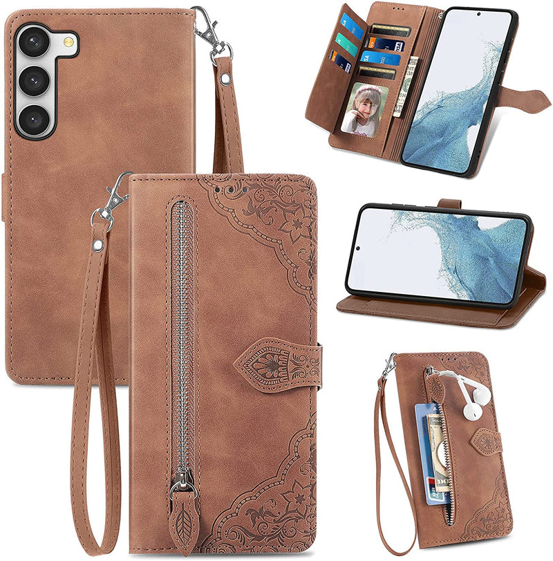 Galaxy S23 Plus Leather Muliti-Card Slot Holster Wallet Case - Gorilla Cases