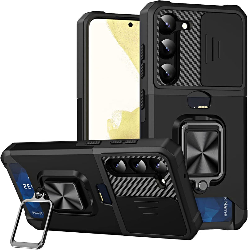 Galaxy S23 Plus Slim Credit Card Ring Slide Case - Gorilla Cases