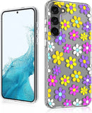 Galaxy S23 Series Clear Stylish Glitter Shockproof Cover for Women