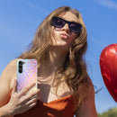 Galaxy S23 Series Clear Stylish Glitter Shockproof Cover for Women