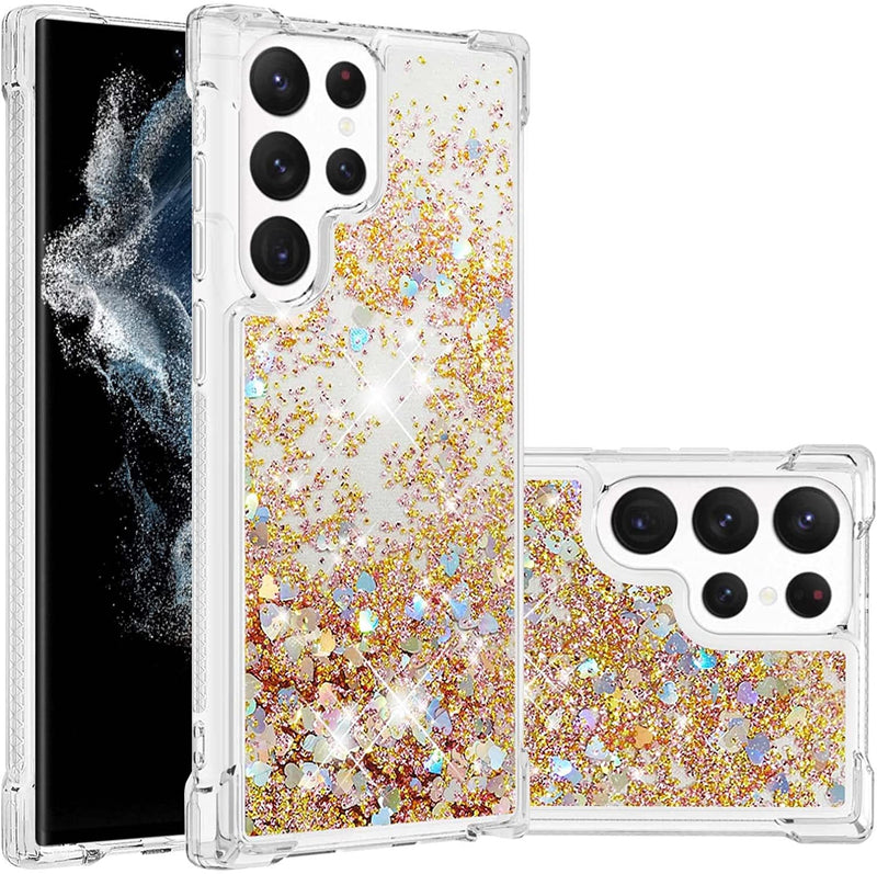 Galaxy S23 Ultra Bling Glitter Liquid Clear Floating Case - Gorilla Cases