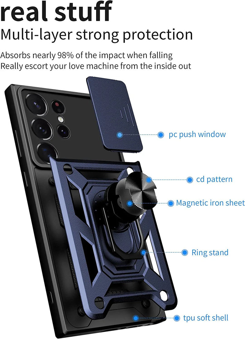 Galaxy S23 Ultra Case 360°Rotatable Kickstand Case - Gorilla Cases