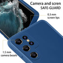 Galaxy S23 Ultra Case Tempered Glass Screen Protector Blue